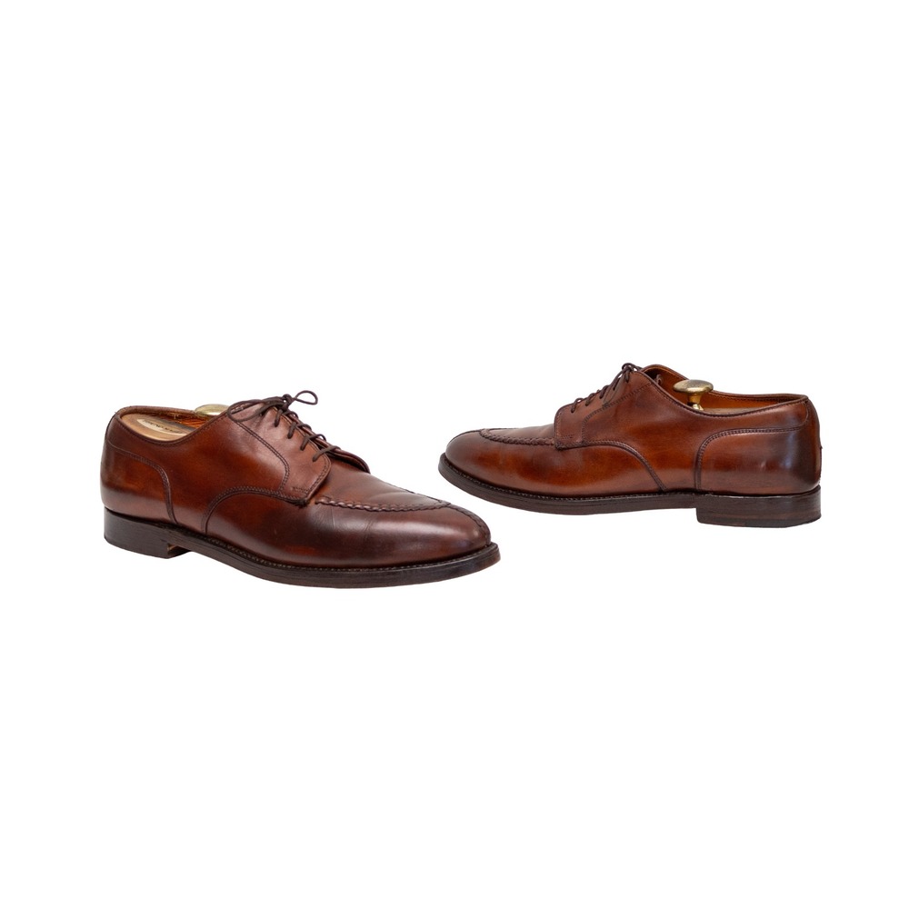Alden 962 Norwegian Front Blucher Dark Tan Calfskin Split Toe Derby Shoes 8.5 C